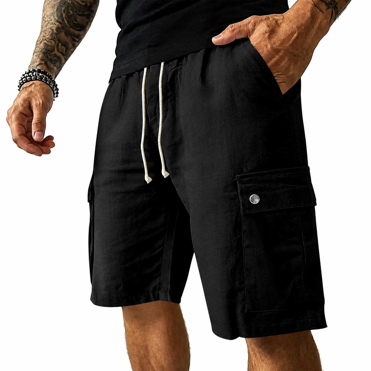 Dylan - Modern Utility Pocket Shorts | By Julian & Claire Toronto