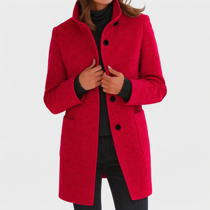 Rose - Coat with High Collar | By Julian & Claire Toronto