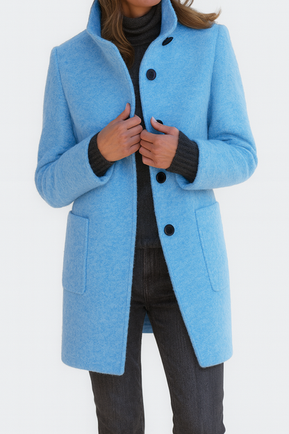 Rose - Coat with High Collar | By Julian & Claire Toronto