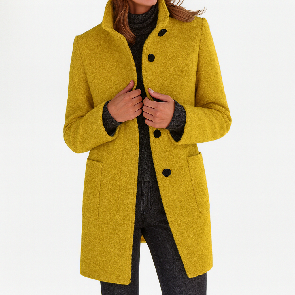Rose - Coat with High Collar | By Julian & Claire Toronto