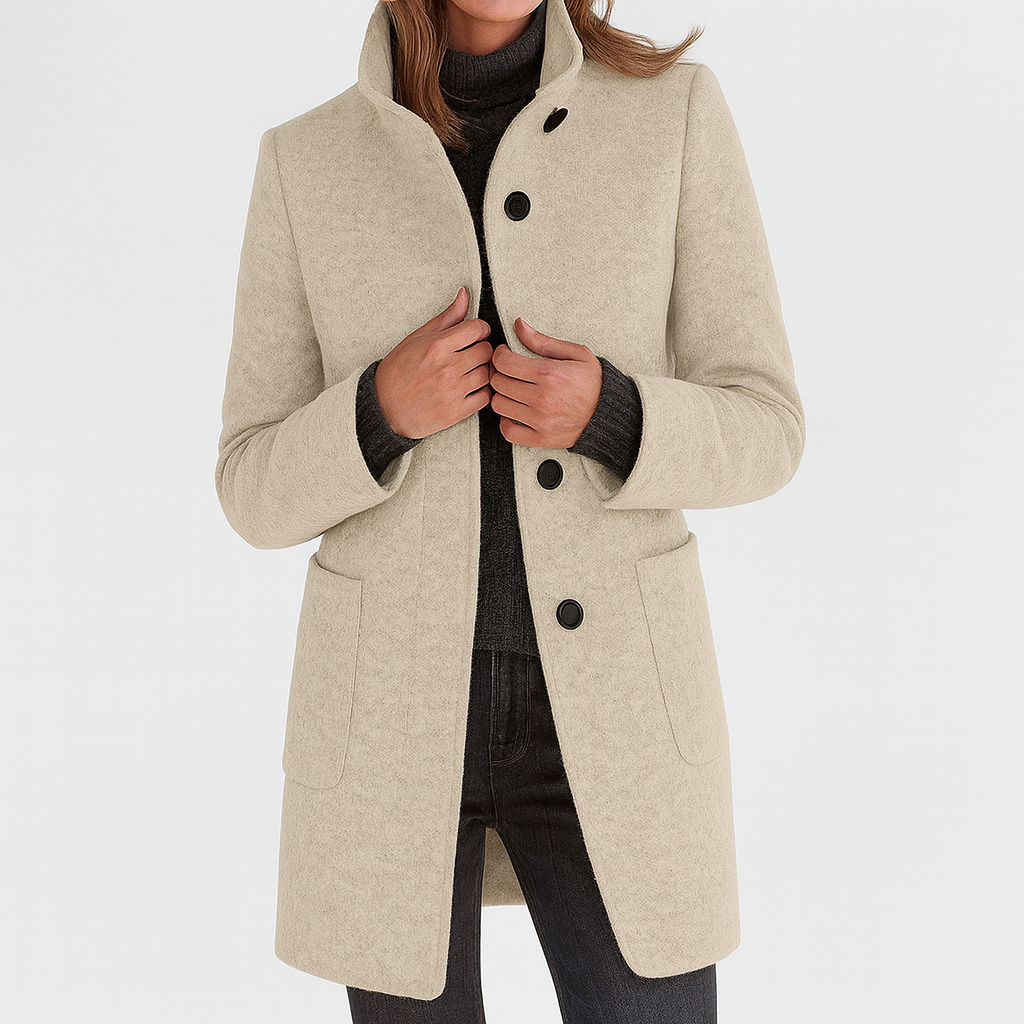 Rose - Coat with High Collar | By Julian & Claire Toronto