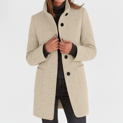 Rose - Coat with High Collar | By Julian & Claire Toronto