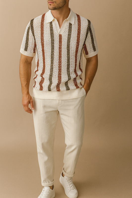 Carlos - Striped Polo | By Julian & Claire Toronto