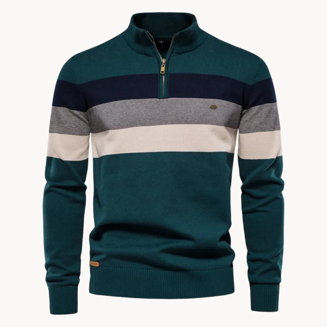 Callen - Stretch Knit Quarter-Zip Sweater | By Julian & Claire Toronto