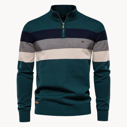 Callen - Stretch Knit Quarter-Zip Sweater | By Julian & Claire Toronto