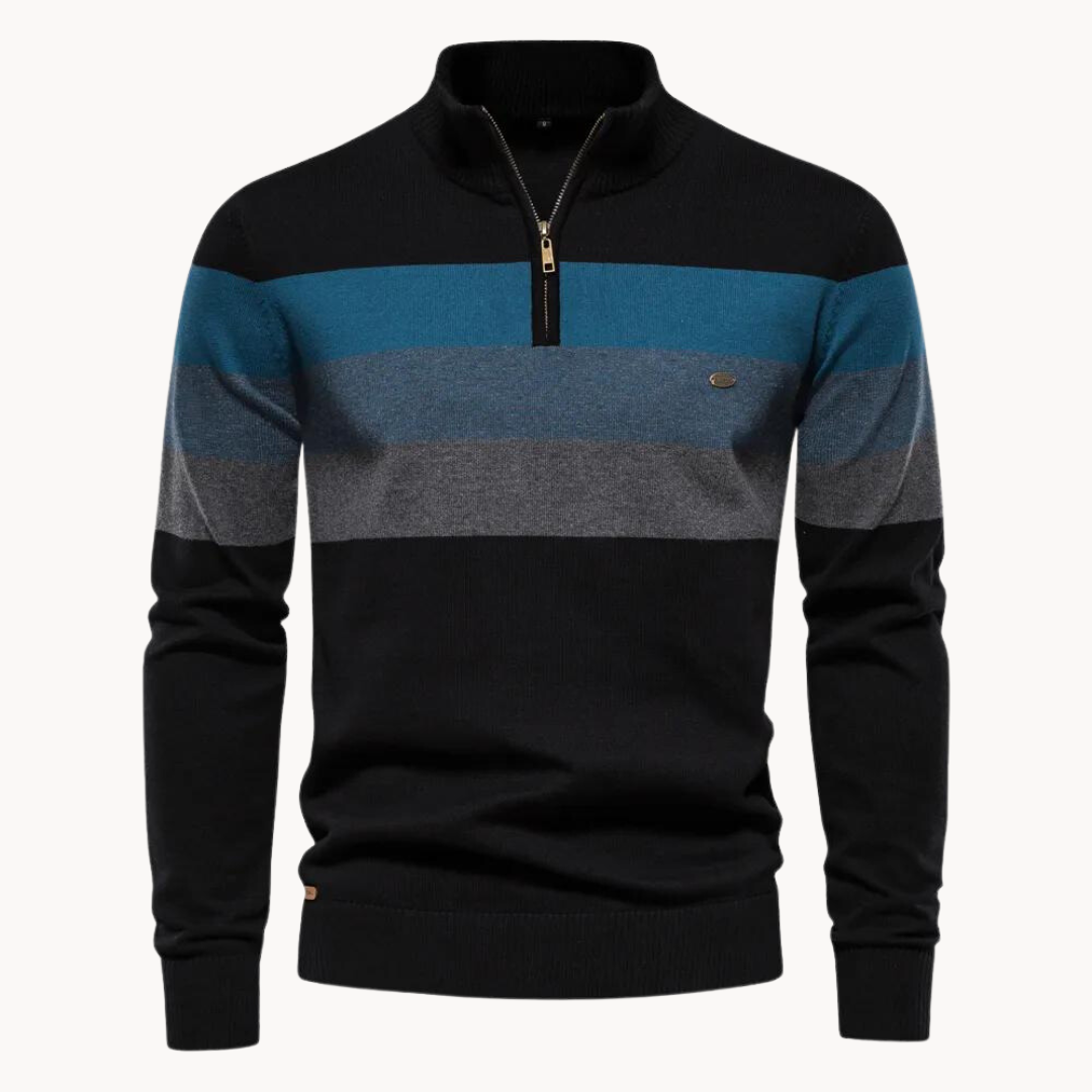 Callen - Stretch Knit Quarter-Zip Sweater | By Julian & Claire Toronto