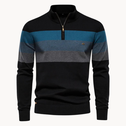 Callen - Stretch Knit Quarter-Zip Sweater | By Julian & Claire Toronto
