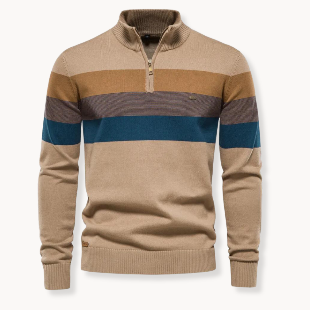 Callen - Stretch Knit Quarter-Zip Sweater | By Julian & Claire Toronto
