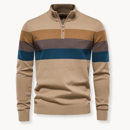 Callen - Stretch Knit Quarter-Zip Sweater | By Julian & Claire Toronto