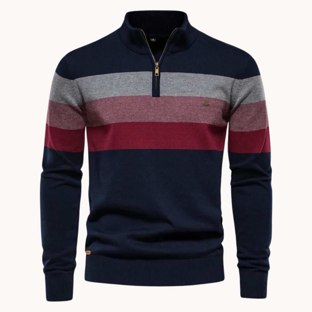 Callen - Stretch Knit Quarter-Zip Sweater | By Julian & Claire Toronto