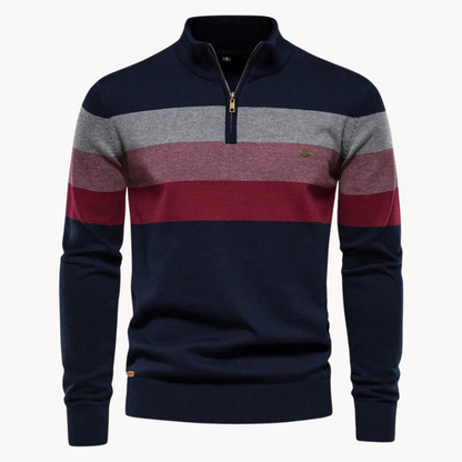 Callen - Stretch Knit Quarter-Zip Sweater | By Julian & Claire Toronto