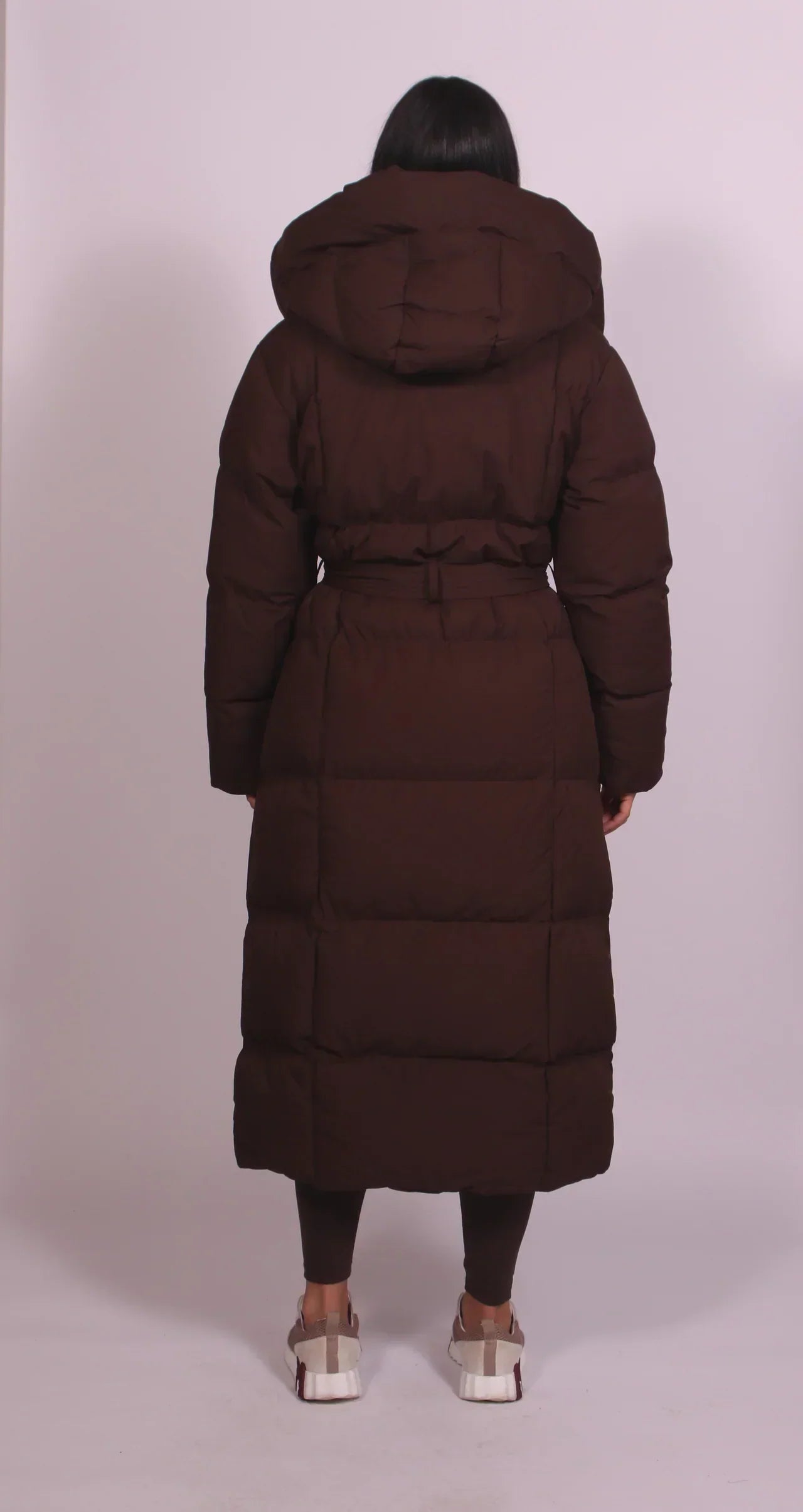 Camille - Long Belted Puffer Coat | By Julian & Claire Toronto