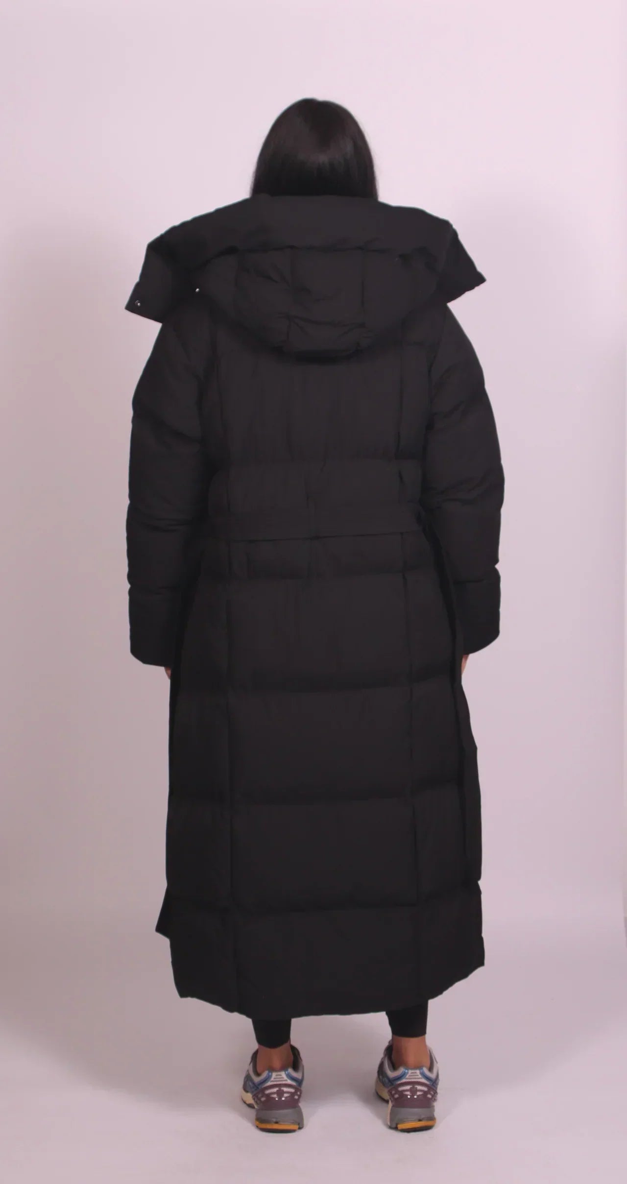 Camille - Long Belted Puffer Coat | By Julian & Claire Toronto