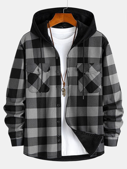 Randy - Plaid Hooded Shirt | By Julian & Claire Toronto