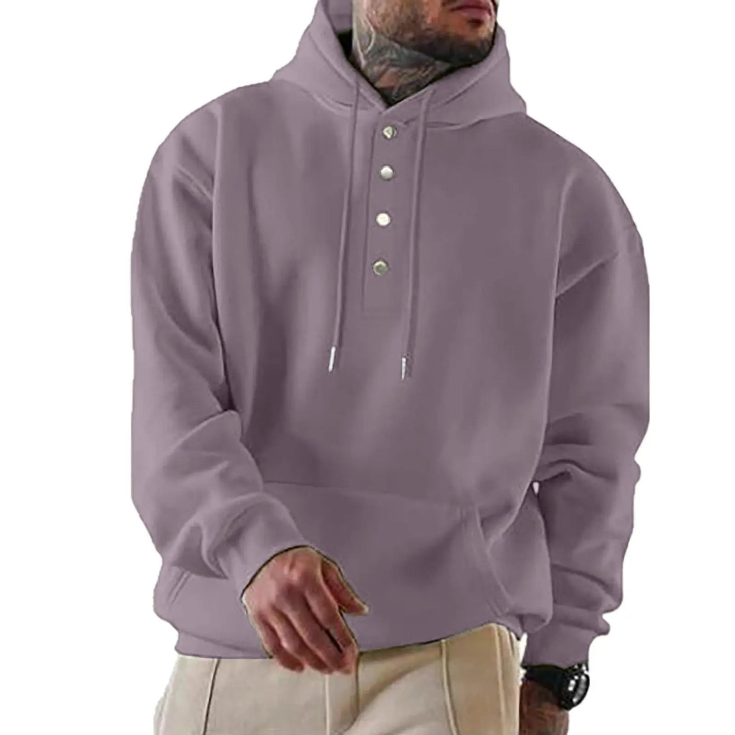 Chad - Everyday Buttoned Knit Hoodie | By Julian & Claire Toronto