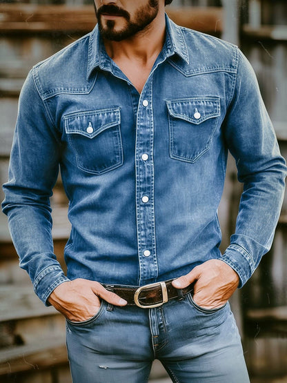 Wyatt - Classic Washed Button-Up Shirt | By Julian & Claire Toronto