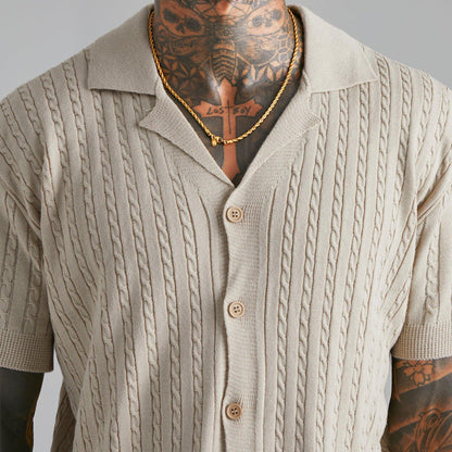 Gallagher - Jacquard Knit Polo Shirt | By Julian & Claire Toronto