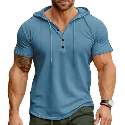 Rhett - Relaxed Fit Henley Hoodie | By Julian & Claire Toronto