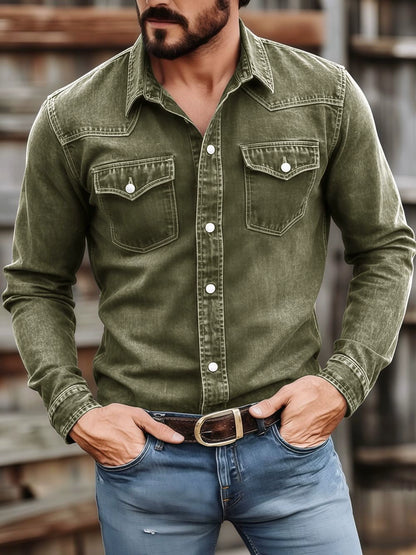 Wyatt - Classic Washed Button-Up Shirt | By Julian & Claire Toronto