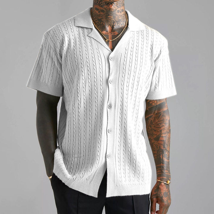 Gallagher - Jacquard Knit Polo Shirt | By Julian & Claire Toronto