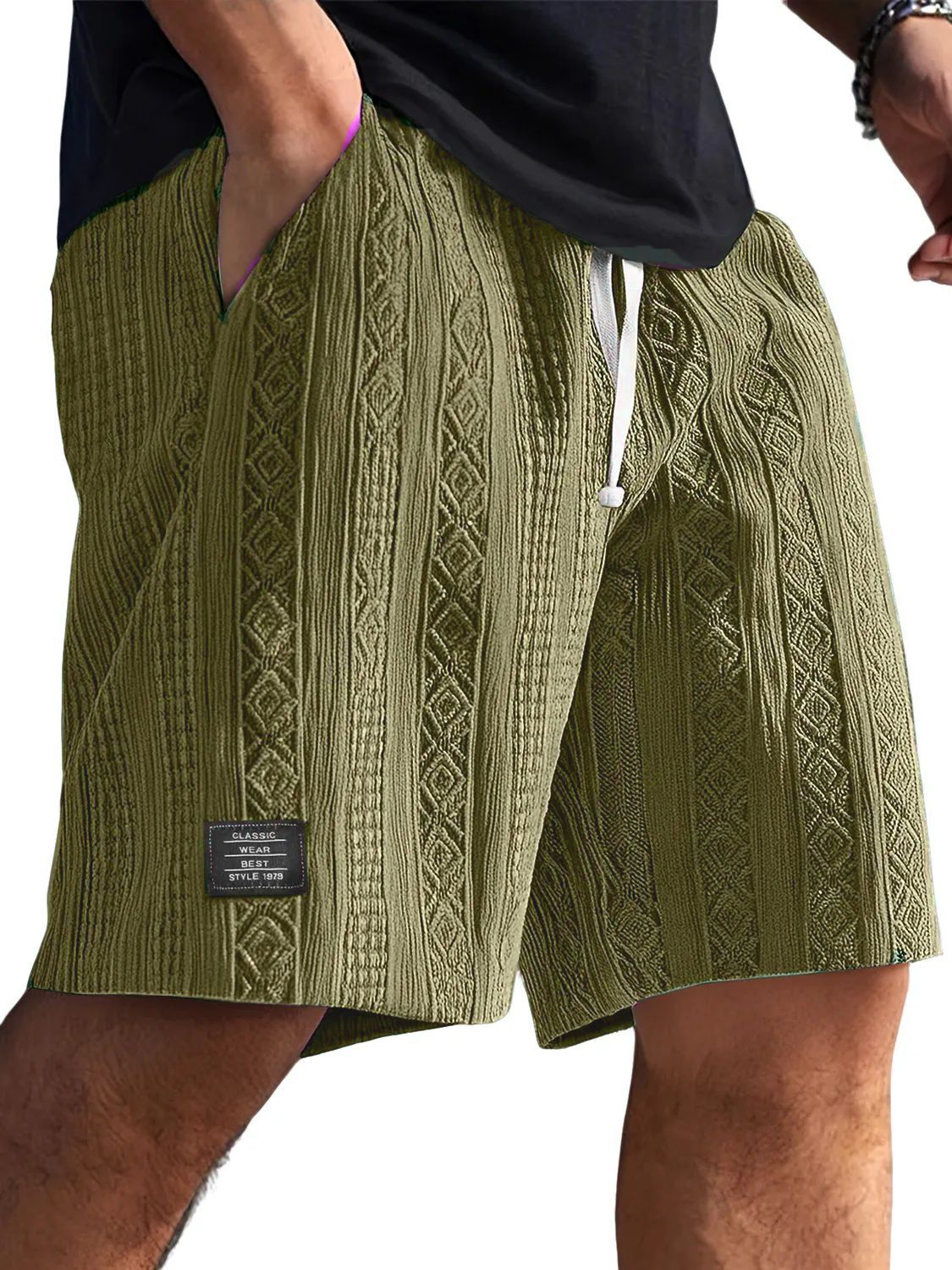 Brock - Diamond Knit Lounge Shorts | By Julian & Claire Toronto