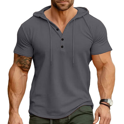 Rhett - Relaxed Fit Henley Hoodie | By Julian & Claire Toronto