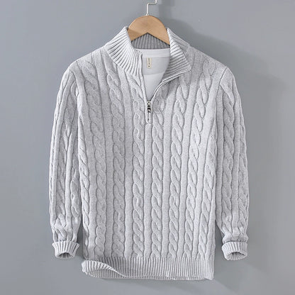 Cody - Classic Cable Half-Zip Sweater | By Julian & Claire Toronto