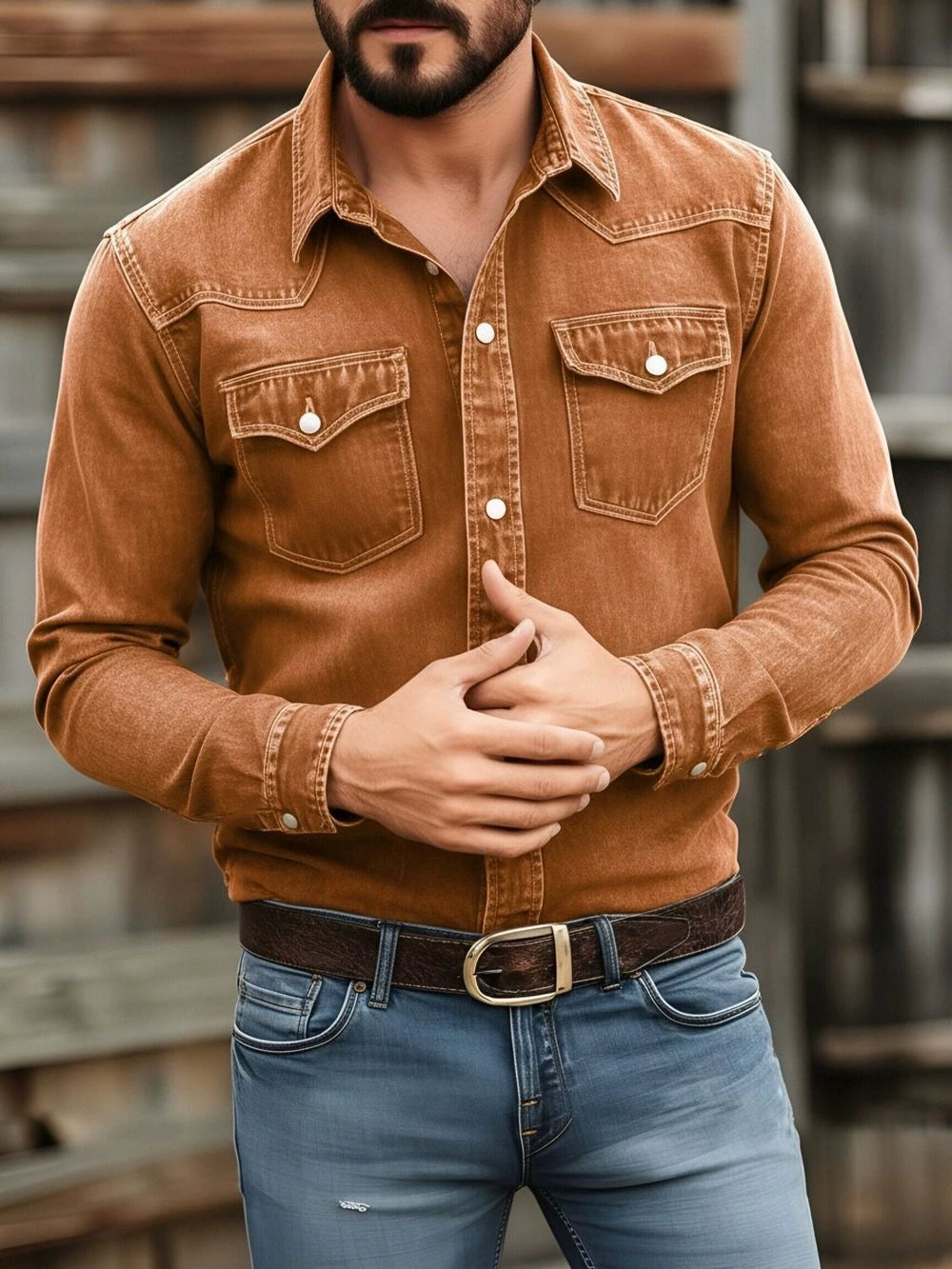 Wyatt - Classic Washed Button-Up Shirt | By Julian & Claire Toronto
