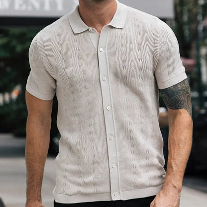 Jaxon - Premium Button-Up Knit Polo | By Julian & Claire Toronto