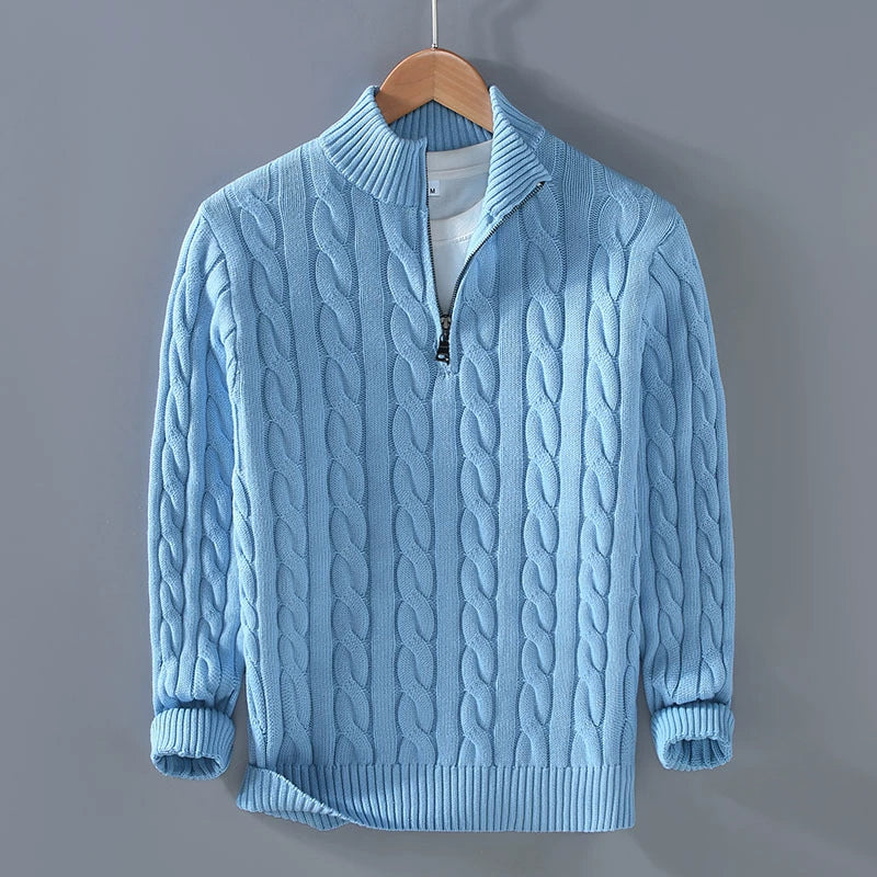 Cody - Classic Cable Half-Zip Sweater | By Julian & Claire Toronto