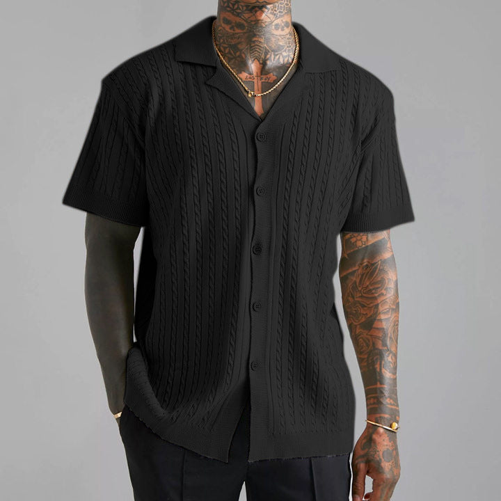 Gallagher - Jacquard Knit Polo Shirt | By Julian & Claire Toronto