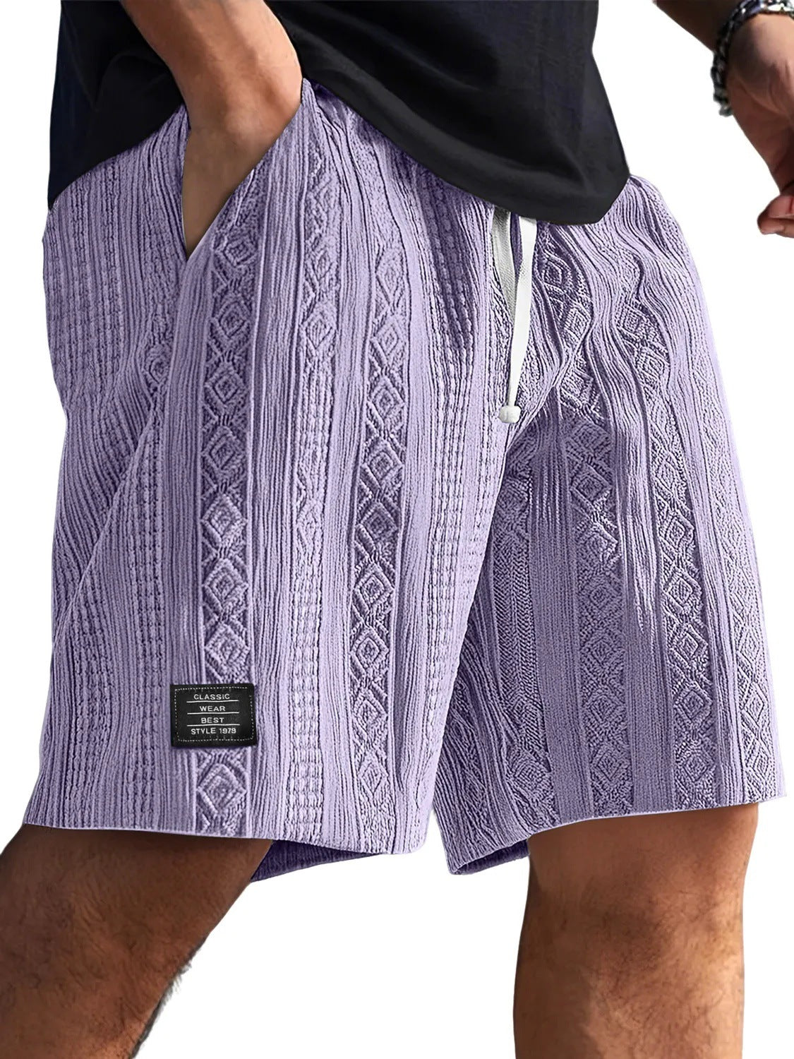 Brock - Diamond Knit Lounge Shorts | By Julian & Claire Toronto