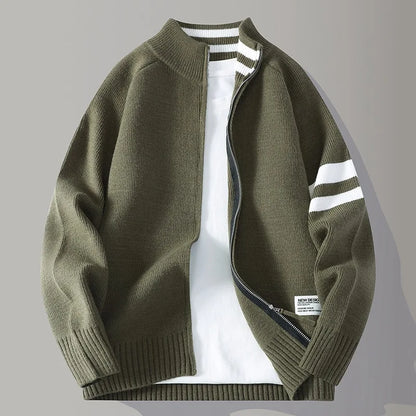 Christopher - Classic Ribbed Zip Sweater | By Julian & Claire Toronto