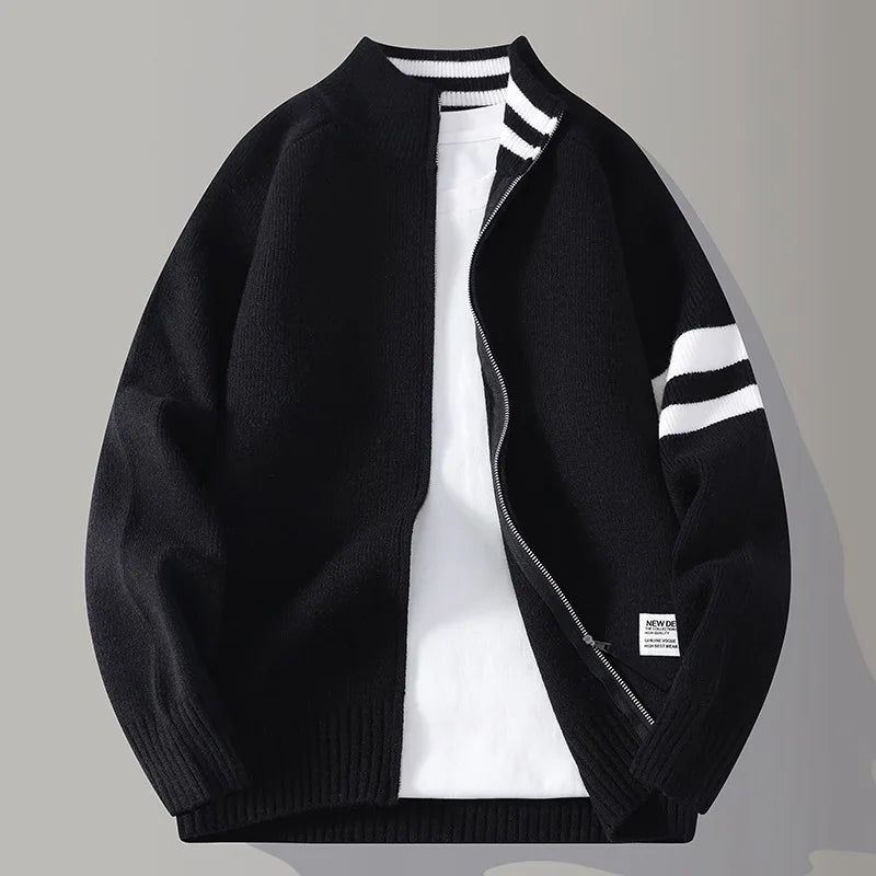 Christopher - Classic Ribbed Zip Sweater | By Julian & Claire Toronto