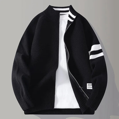 Christopher - Classic Ribbed Zip Sweater | By Julian & Claire Toronto