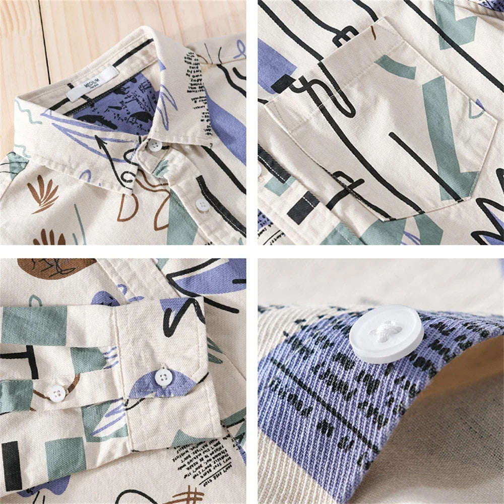 Nathaniel - Artistic Print Shirt | By Julian & Claire Toronto