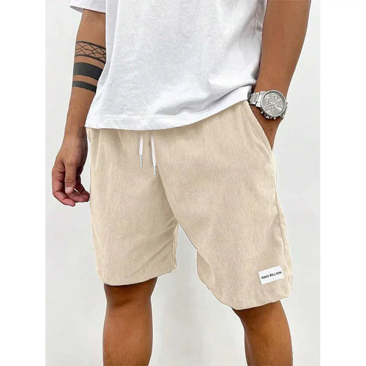 Beige Reid - Ribbed Shorts | By Julian & Claire Toronto