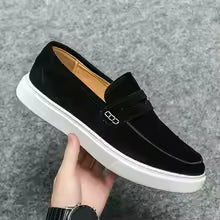 Fallon - Classic Suede Penny Loafers | By Julian & Claire Toronto