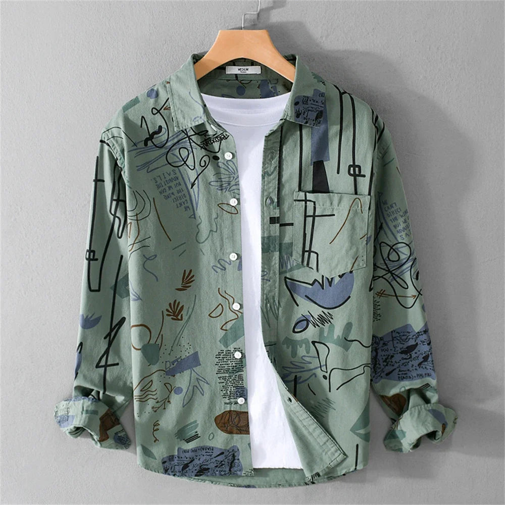 Nathaniel - Artistic Print Shirt | By Julian & Claire Toronto