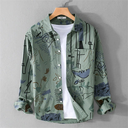 Nathaniel - Artistic Print Shirt | By Julian & Claire Toronto
