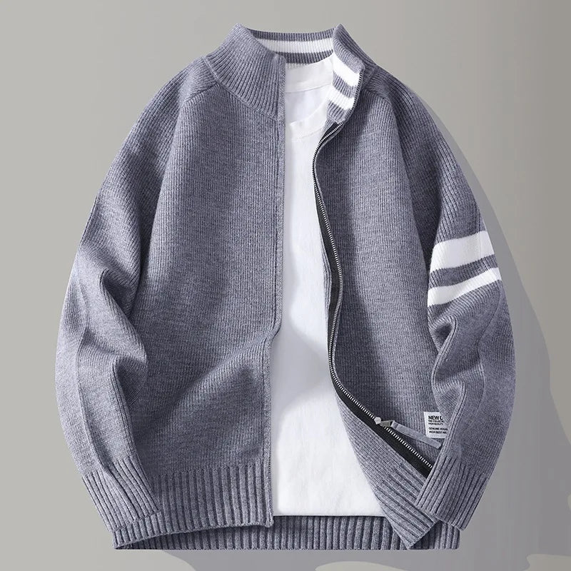Christopher - Classic Ribbed Zip Sweater | By Julian & Claire Toronto