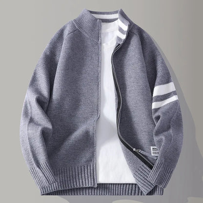 Christopher - Classic Ribbed Zip Sweater | By Julian & Claire Toronto