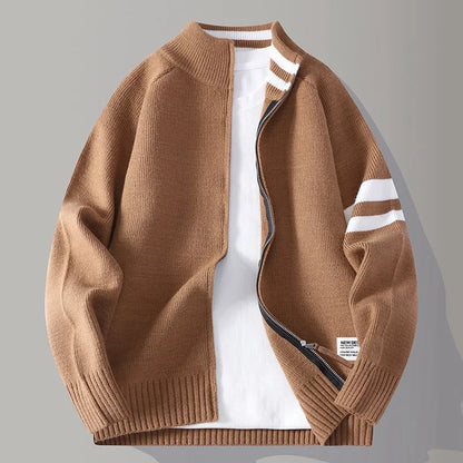 Christopher - Classic Ribbed Zip Sweater | By Julian & Claire Toronto