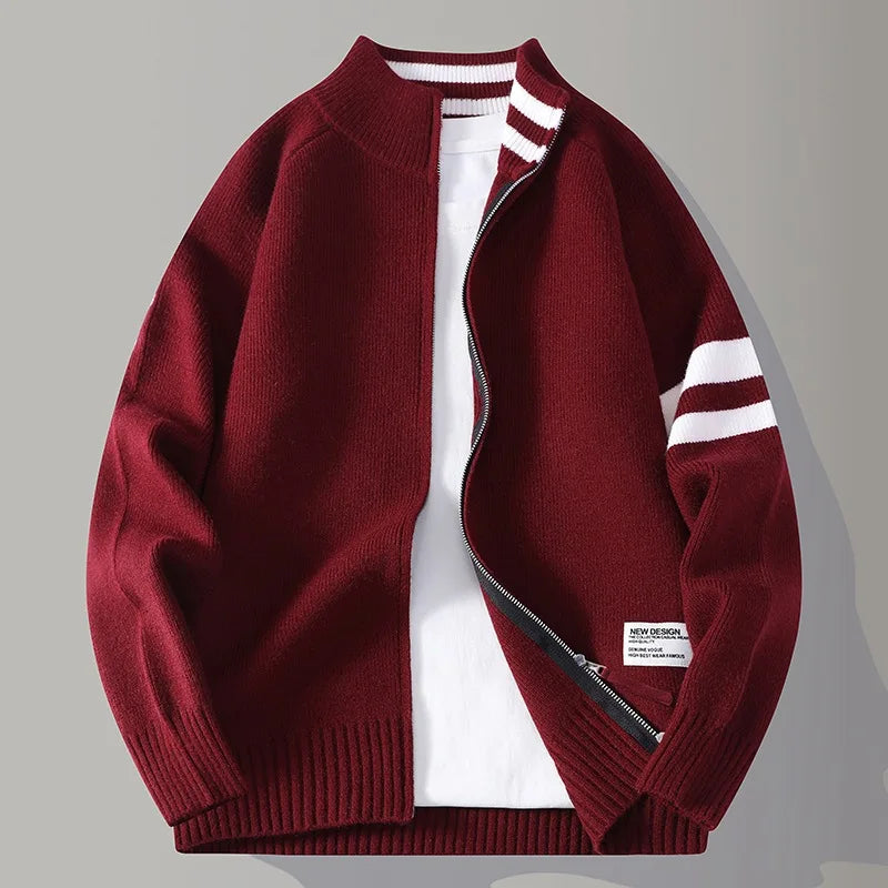 Christopher - Classic Ribbed Zip Sweater | By Julian & Claire Toronto