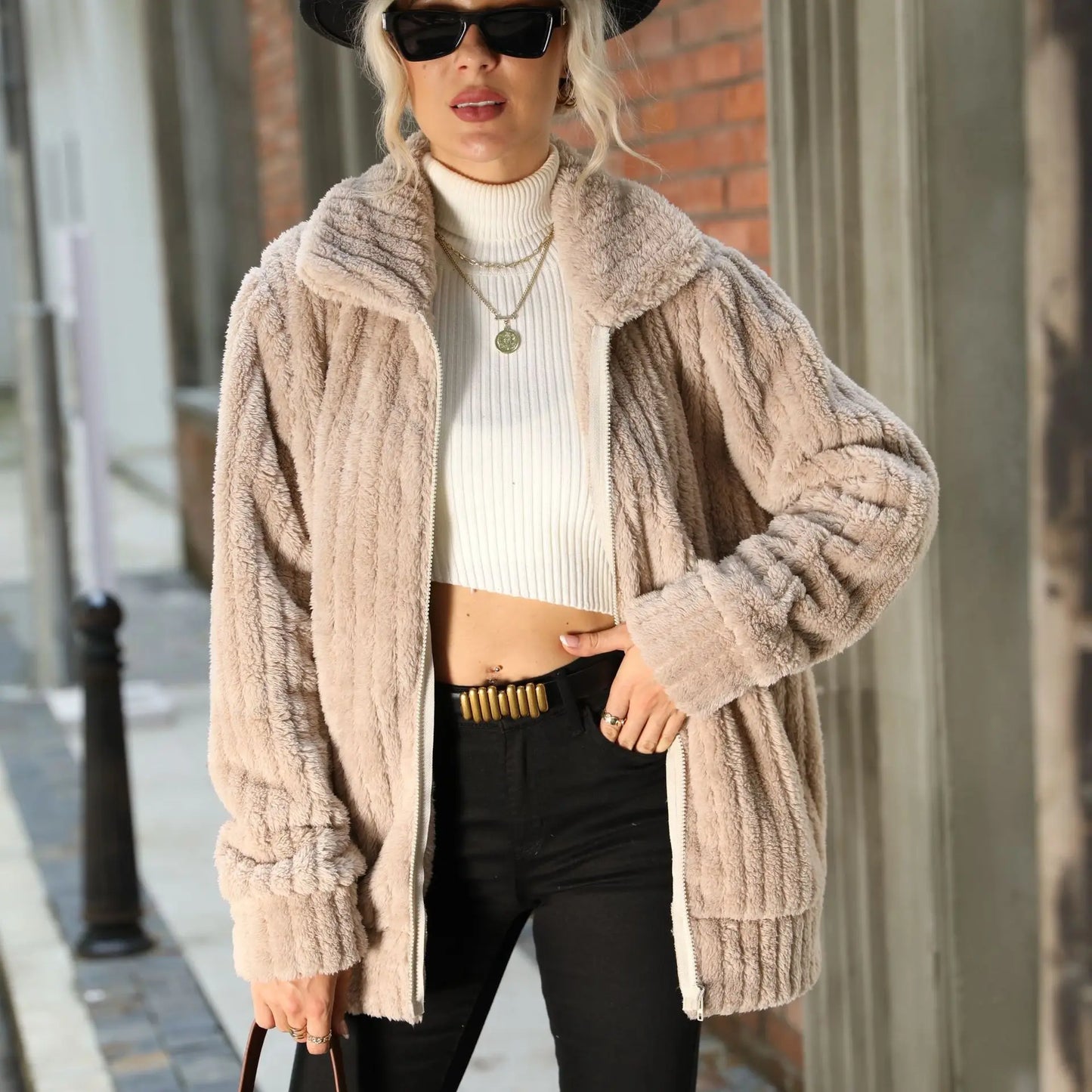 Natalie - Elegant Fluffy Cardigan | By Julian & Claire Toronto