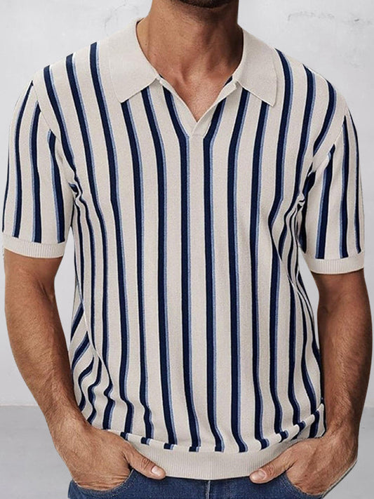 Lewis - Urban Casual Stripe Knit Top | By Julian & Claire Toronto