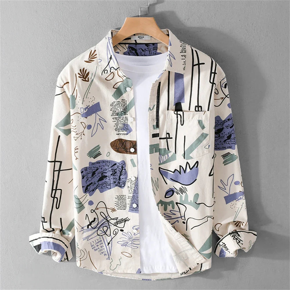 Nathaniel - Artistic Print Shirt | By Julian & Claire Toronto