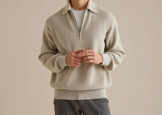 Julian - Knitted Zip-Up Sweater | By Julian & Claire Toronto