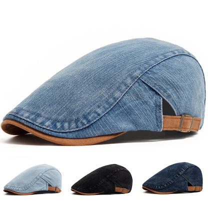 Douglas - Classic Denim Flat Cap | By Julian & Claire Toronto