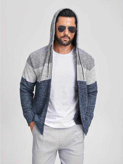 Boris - Colour Block Hooded Jacket | By Julian & Claire Toronto